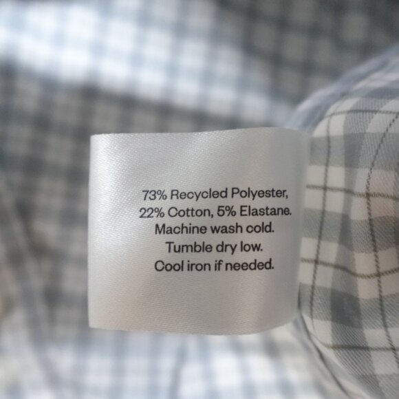 Ministry of Supply Shirt 2XL Gray White Plaid Performance - Picture 4 of 9